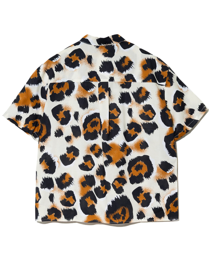 go slow caravan(ゴースローキャラバン) |Revo./レヴォ ペイントレオパードパターンSSシャツ (MENS)