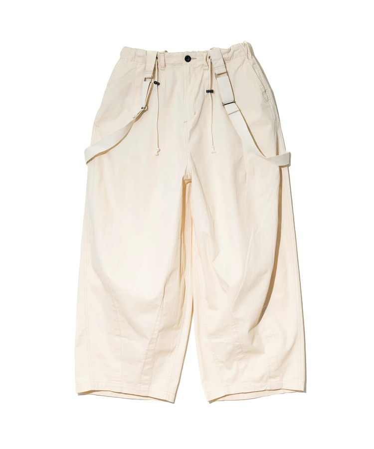 go slow caravan(ゴースローキャラバン) |mililopiulu/ミリロピュール サスペンダーリラックスパラシュートパンツ (WOMENS)
