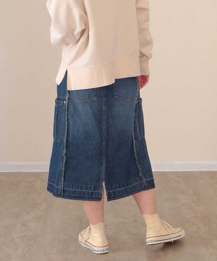 mililopiulu/ミリロピュール リメイクナローデニムスカート (WOMENS