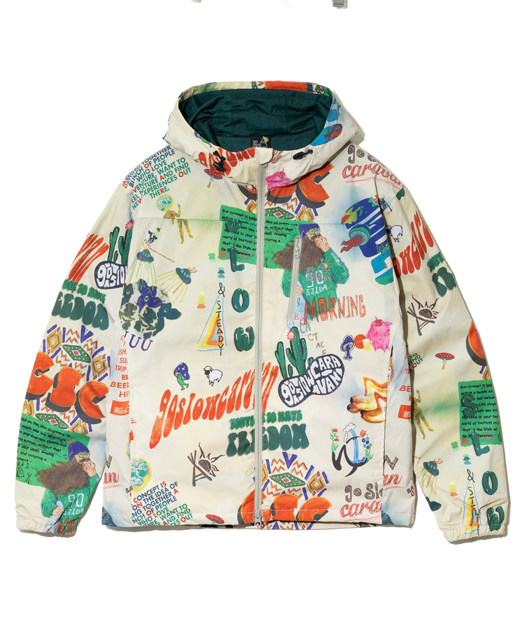 go slow caravan(ゴースローキャラバン) |T-800総柄プリントパーカーJKT (MENS/WOMENS)