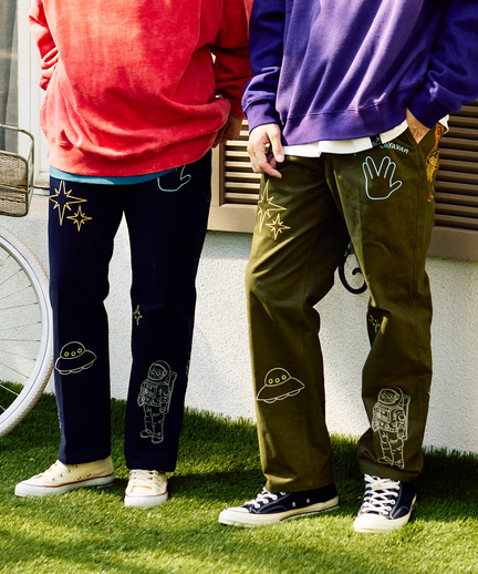 ゴースローキャラバン スウェットパンツ ハーフパンツ 半端丈 裏起毛 1 刺繍 P3倍 ゴースローキャラバン go slow caravan パンツ