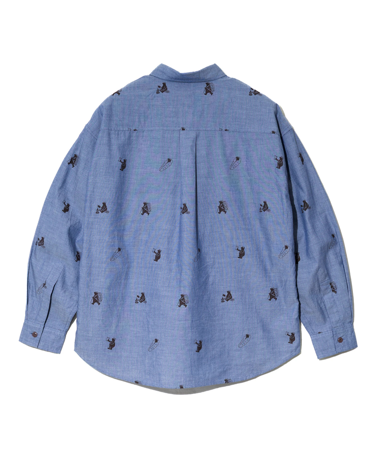 go slow caravan(ゴースローキャラバン) |COBMASTER/コブマスター シャンブレー総柄プリントB.Dシャツ (MENS)