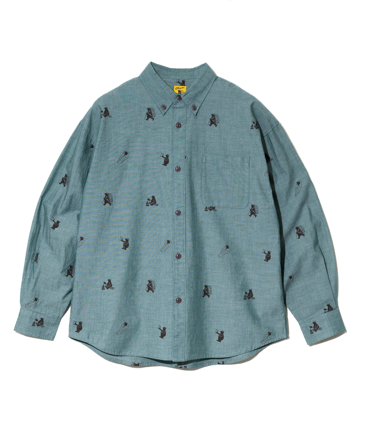 go slow caravan(ゴースローキャラバン) |COBMASTER/コブマスター シャンブレー総柄プリントB.Dシャツ (MENS)