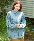 go slow caravan(ゴースローキャラバン) |COBMASTER/コブマスター シャンブレー総柄プリントB.Dシャツ (MENS)