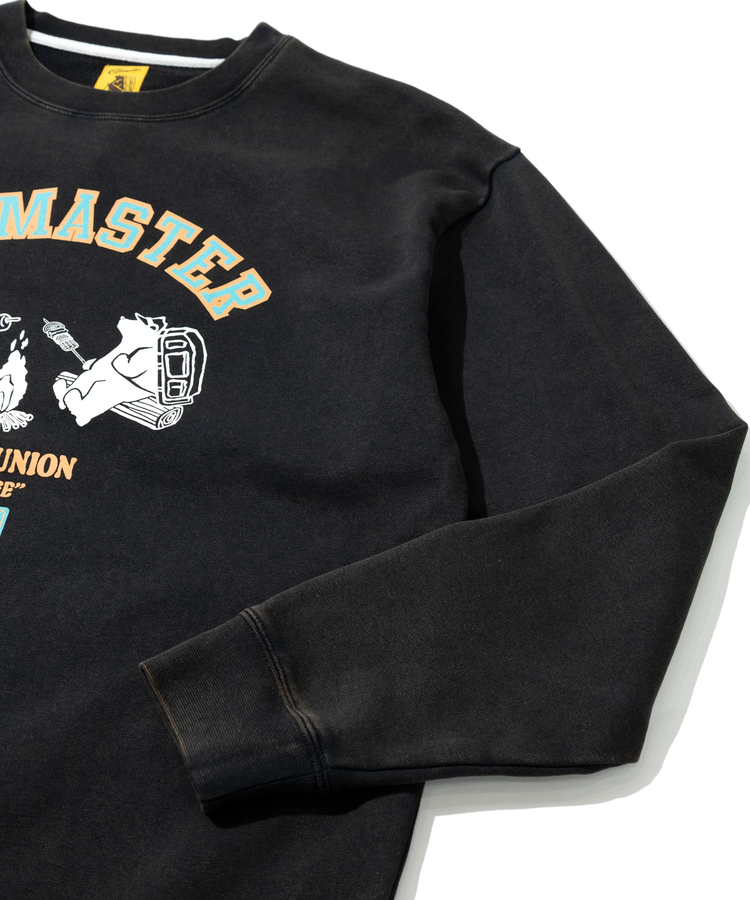 go slow caravan(ゴースローキャラバン) |COBMASTER/コブマスター 裏毛パウダー加工クルースウェット《焚火クマ》(MENS)