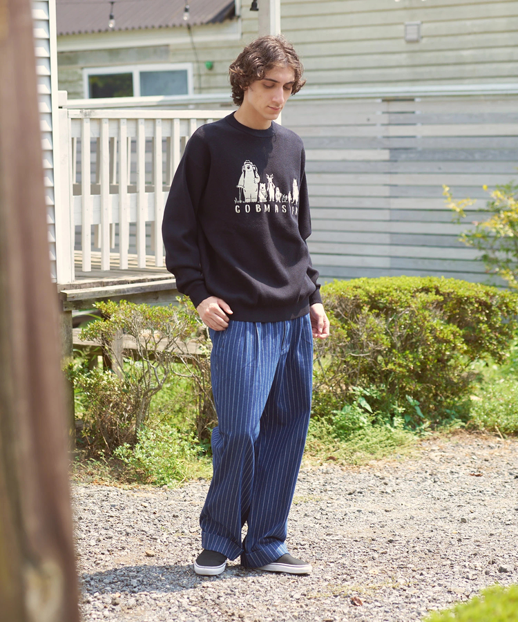 go slow caravan(ゴースローキャラバン) |COBMASTER/コブマスター 刺繍ニットセーター《COBファミリー》 (MENS)