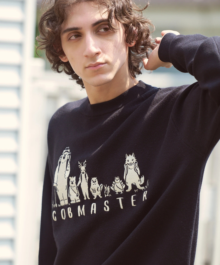 go slow caravan(ゴースローキャラバン) |COBMASTER/コブマスター 刺繍ニットセーター《COBファミリー》 (MENS)