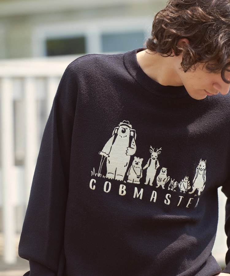 go slow caravan(ゴースローキャラバン) |COBMASTER/コブマスター 刺繍ニットセーター《COBファミリー》 (MENS)