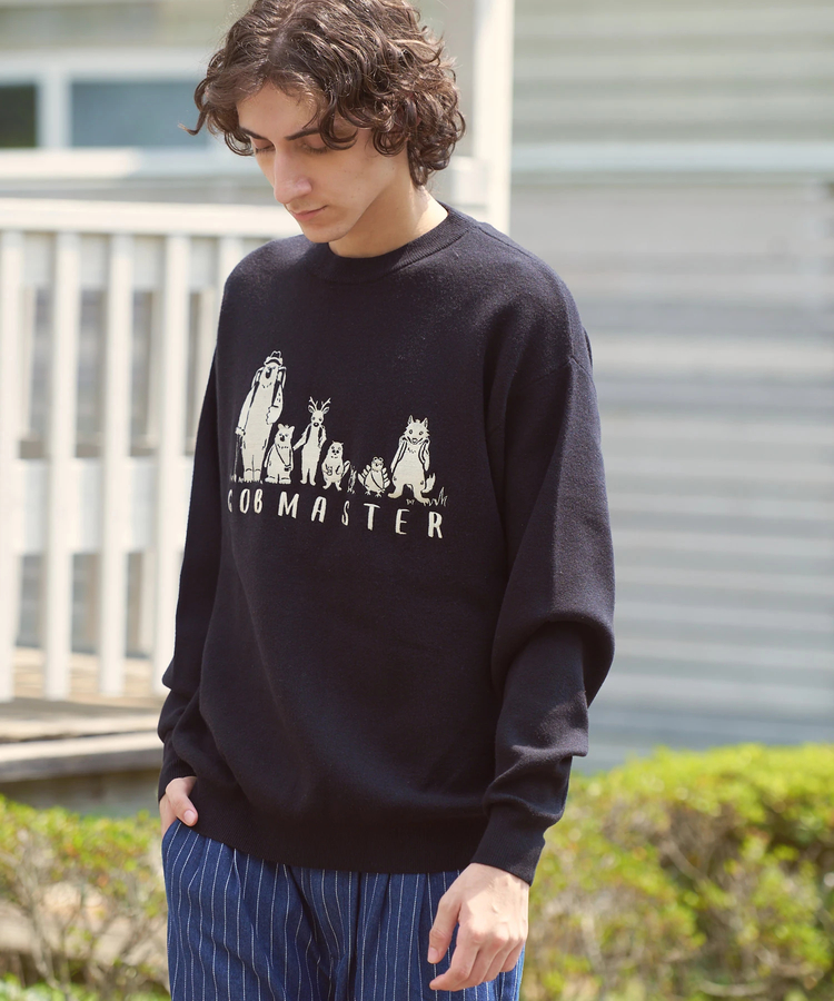 go slow caravan(ゴースローキャラバン) |COBMASTER/コブマスター 刺繍ニットセーター《COBファミリー》 (MENS)