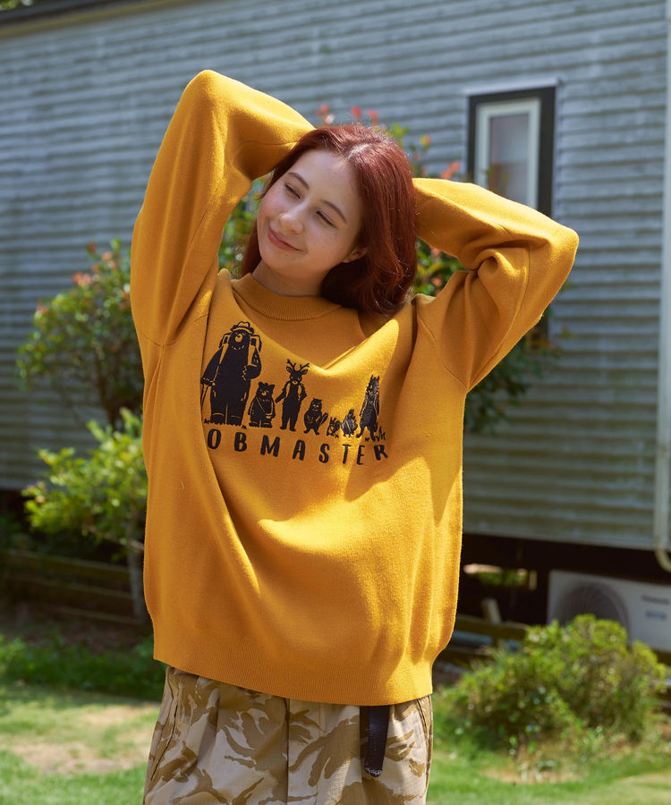 go slow caravan(ゴースローキャラバン) |COBMASTER/コブマスター 刺繍ニットセーター《COBファミリー》 (MENS)
