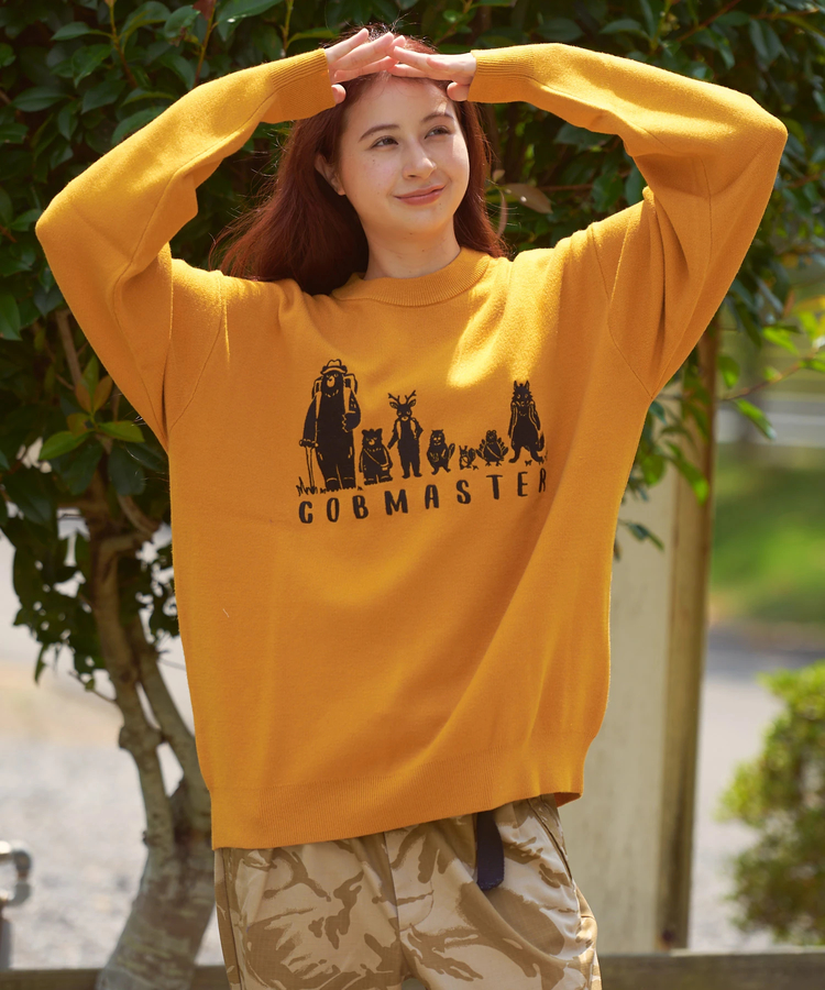 go slow caravan(ゴースローキャラバン) |COBMASTER/コブマスター 刺繍ニットセーター《COBファミリー》 (MENS)