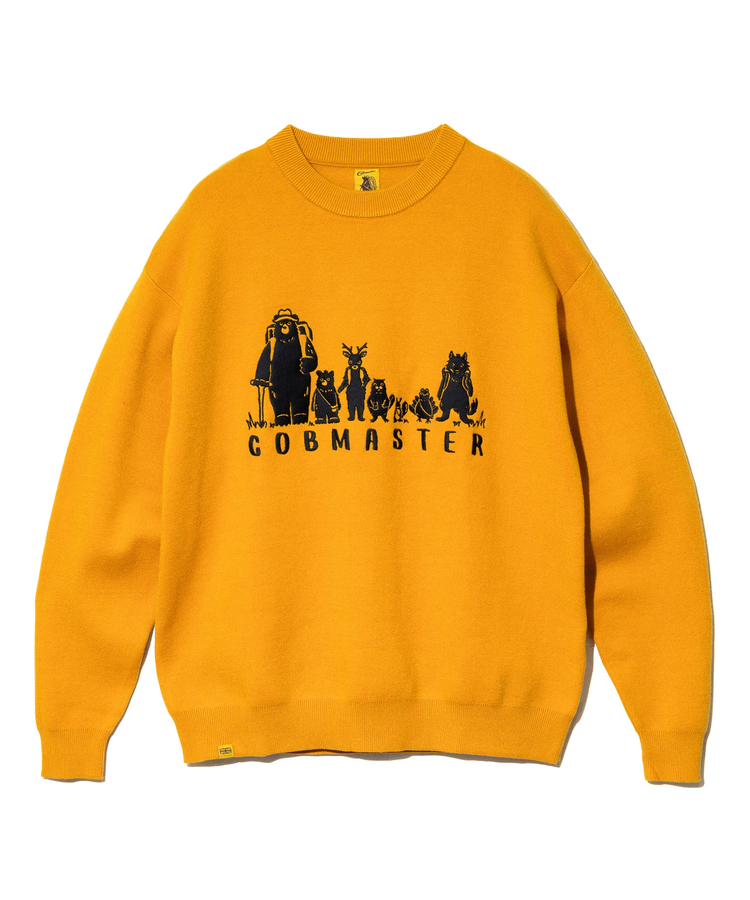 go slow caravan(ゴースローキャラバン) |COBMASTER/コブマスター 刺繍ニットセーター《COBファミリー》 (MENS)