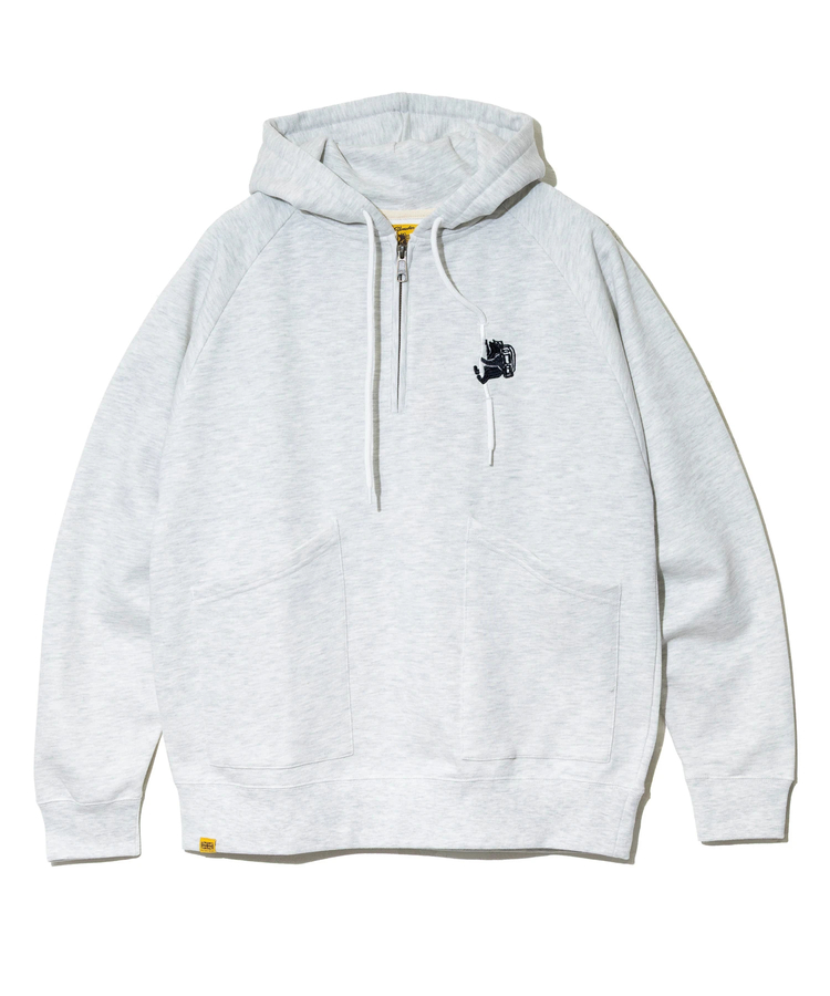 go slow caravan(ゴースローキャラバン) |COBMASTER/コブマスター ギミック刺繍 裏毛ハーフジッププルPK (MENS)