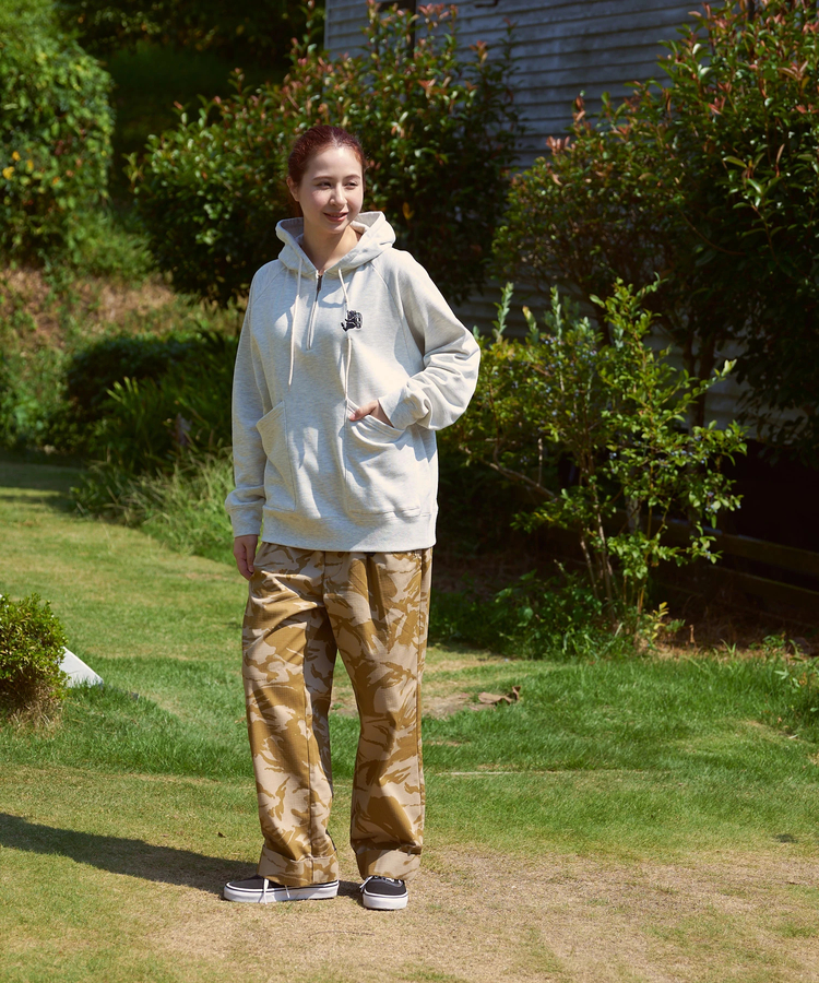 go slow caravan(ゴースローキャラバン) |COBMASTER/コブマスター ギミック刺繍 裏毛ハーフジッププルPK (MENS)