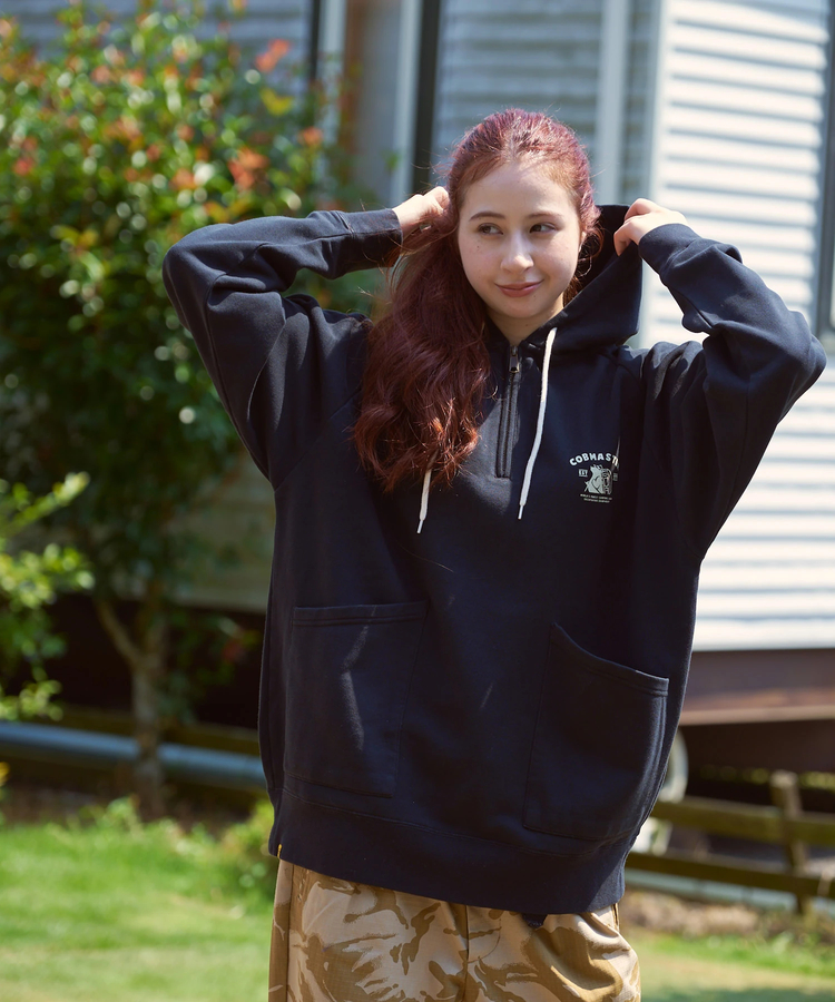 go slow caravan(ゴースローキャラバン) |COBMASTER/コブマスター 裏毛ハーフジップ プルPK《クライマーファミリー》(MENS)