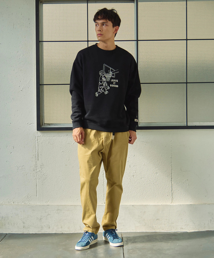 go slow caravan(ゴースローキャラバン) |DUCKSTER/ダックスター 名場面刺繍 クルースウェット (MENS)