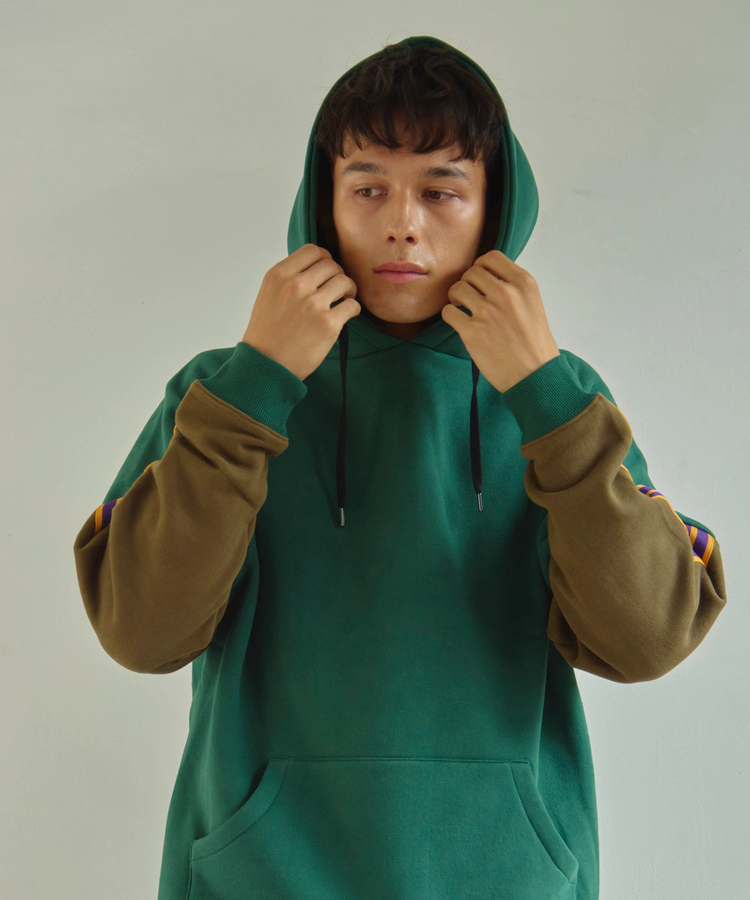 go slow caravan(ゴースローキャラバン) |DUCKSTER/ダックスター バイカラーストライプフーディ (MENS)