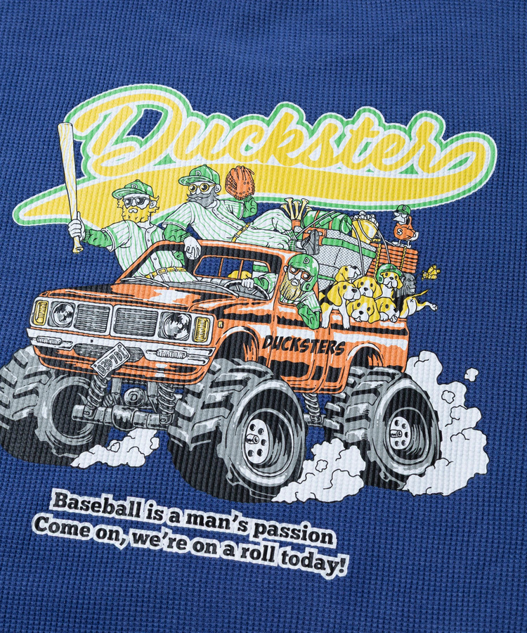 go slow caravan(ゴースローキャラバン) |DUCKSTER/ダックスター ヴィンテージ調ワッフルL/STEE《TEAMDUCKSTER》 (MENS)