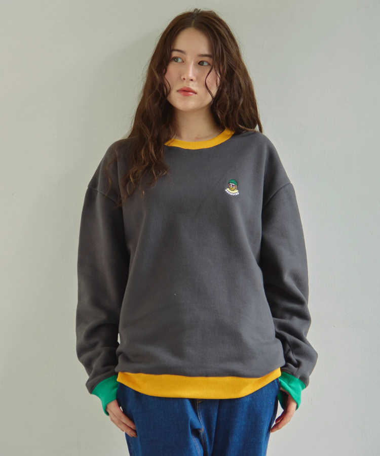 go slow caravan(ゴースローキャラバン) |DUCKSTER/ダックスター OJISAN刺繍マルチカラースウェット (MENS)