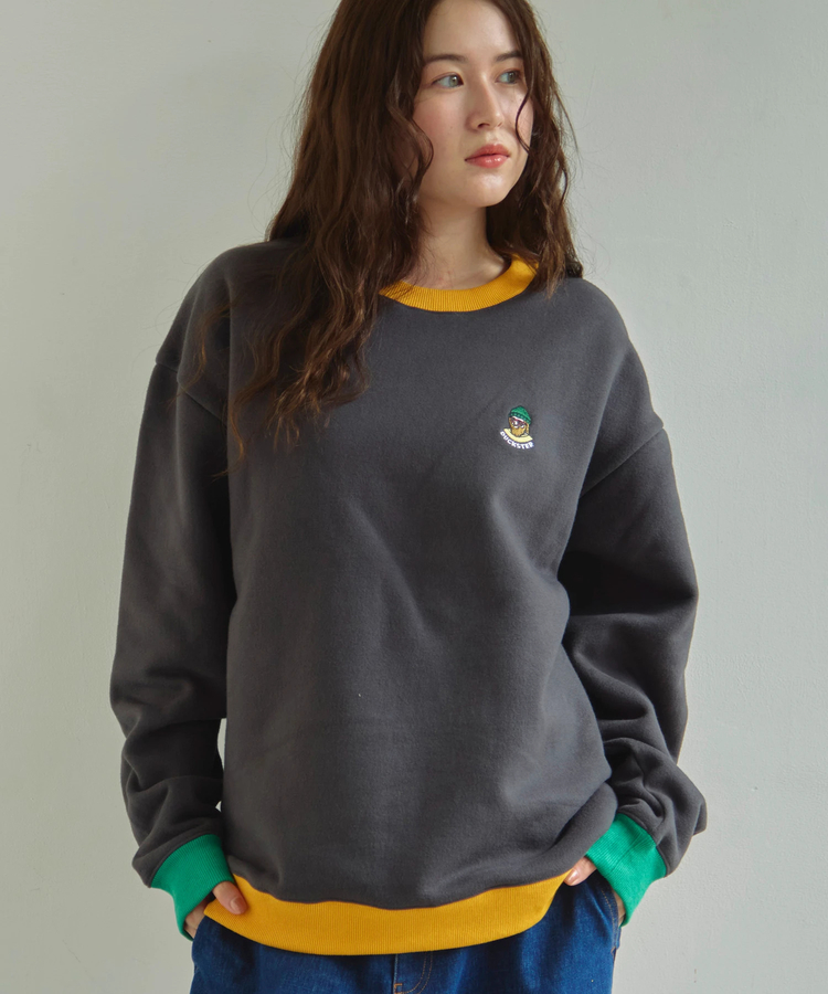 go slow caravan(ゴースローキャラバン) |DUCKSTER/ダックスター OJISAN刺繍マルチカラースウェット (MENS)