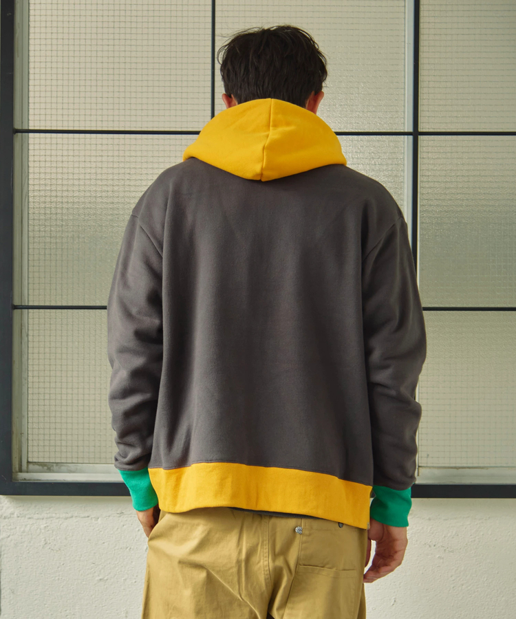 go slow caravan(ゴースローキャラバン) |DUCKSTER/ダックスター OJISAN刺繍マルチカラーフルジップパーカー (MENS)