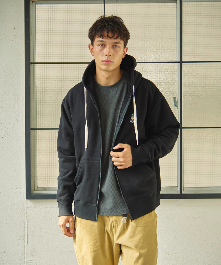 go slow caravan(ゴースローキャラバン) |DUCKSTER/ダックスター OJISAN刺繍マルチカラーフルジップパーカー (MENS)