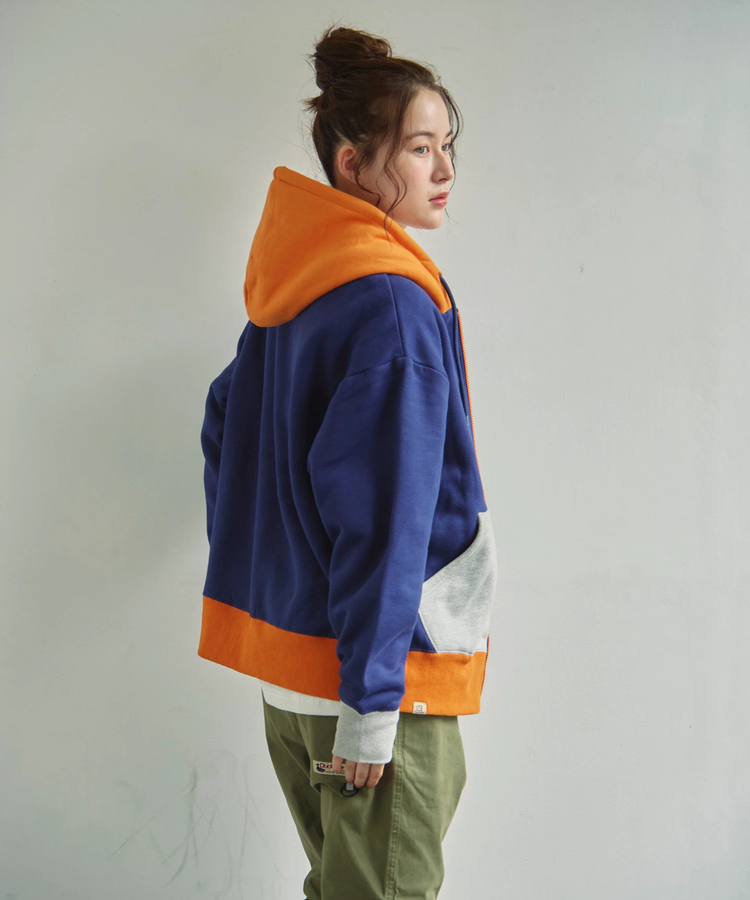go slow caravan(ゴースローキャラバン) |DUCKSTER/ダックスター OJISAN刺繍マルチカラーフルジップパーカー (MENS)