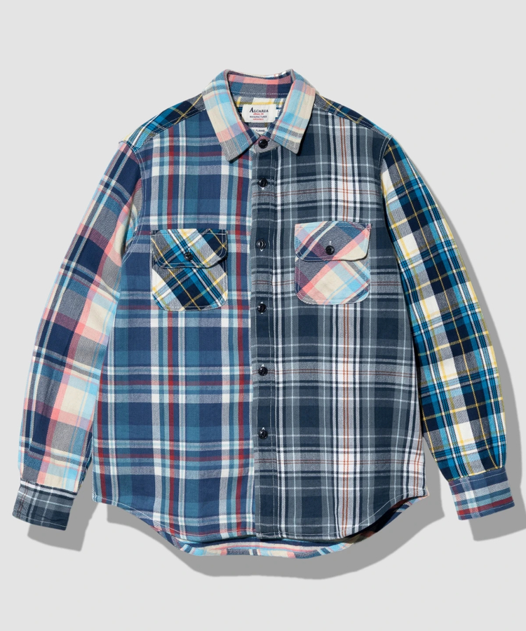 go slow caravan(ゴースローキャラバン) |ALCARZA/アルカーザ HEAVY FLANNEL CRAZY CHECK SHIRTS (MENS)