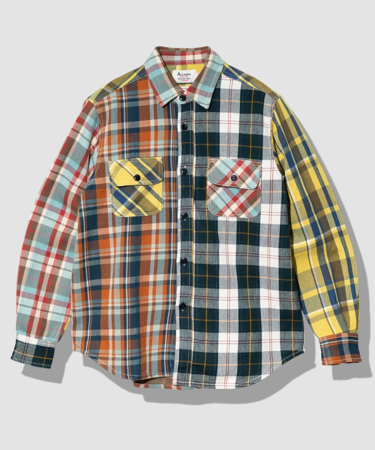 go slow caravan(ゴースローキャラバン) |ALCARZA/アルカーザ HEAVY FLANNEL CRAZY CHECK SHIRTS (MENS)