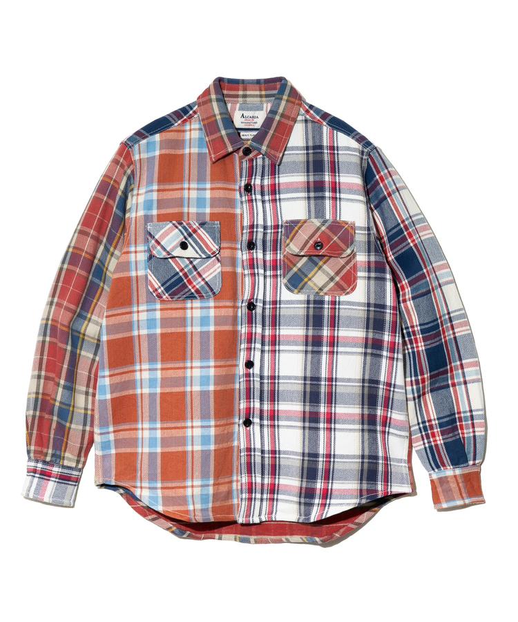 go slow caravan(ゴースローキャラバン) |ALCARZA/アルカーザ HEAVY FLANNEL CRAZY CHECK SHIRTS (MENS)