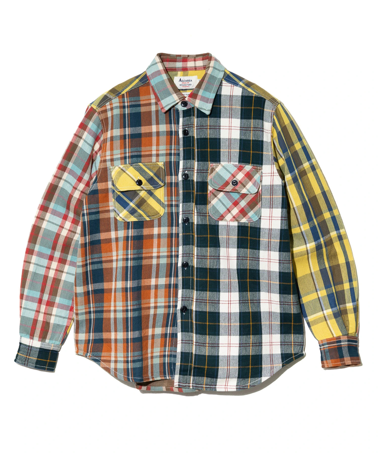 go slow caravan(ゴースローキャラバン) |ALCARZA/アルカーザ HEAVY FLANNEL CRAZY CHECK SHIRTS (MENS)