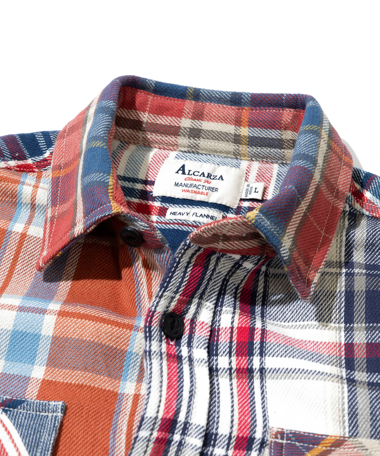 go slow caravan(ゴースローキャラバン) |ALCARZA/アルカーザ HEAVY FLANNEL CRAZY CHECK SHIRTS (MENS)