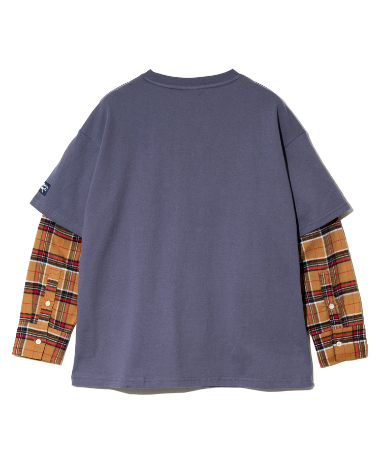 go slow caravan(ゴースローキャラバン) |Mountain Mania/マウンテンマニア ヘビー天竺xネルチェック 切替プルオーバー (MENS)