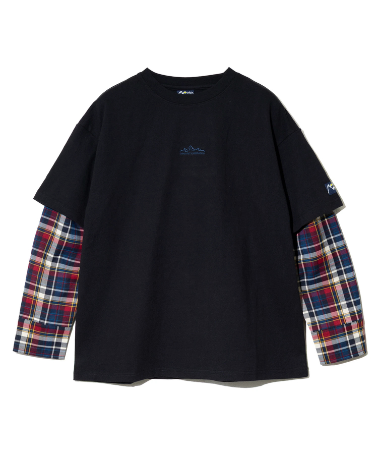 go slow caravan(ゴースローキャラバン) |Mountain Mania/マウンテンマニア ヘビー天竺xネルチェック 切替プルオーバー (MENS)