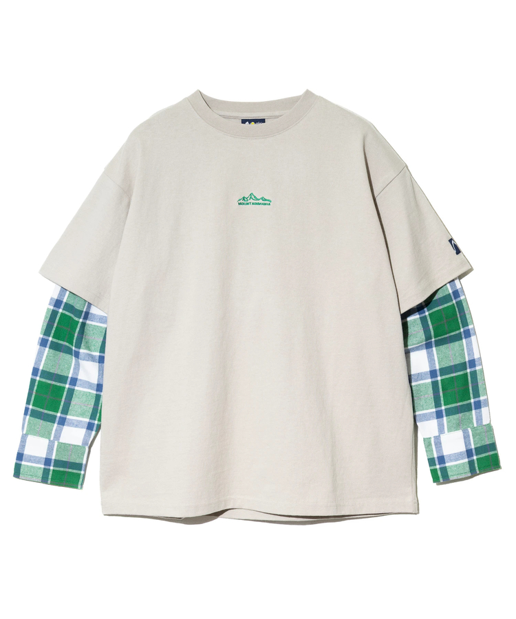 go slow caravan(ゴースローキャラバン) |Mountain Mania/マウンテンマニア ヘビー天竺xネルチェック 切替プルオーバー (MENS)