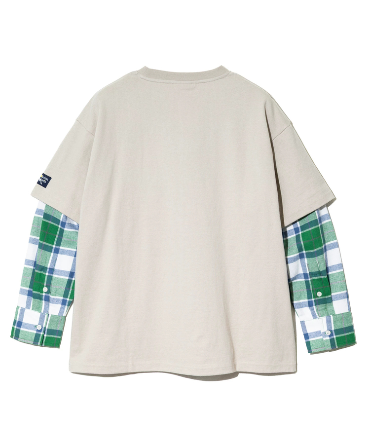 go slow caravan(ゴースローキャラバン) |Mountain Mania/マウンテンマニア ヘビー天竺xネルチェック 切替プルオーバー (MENS)