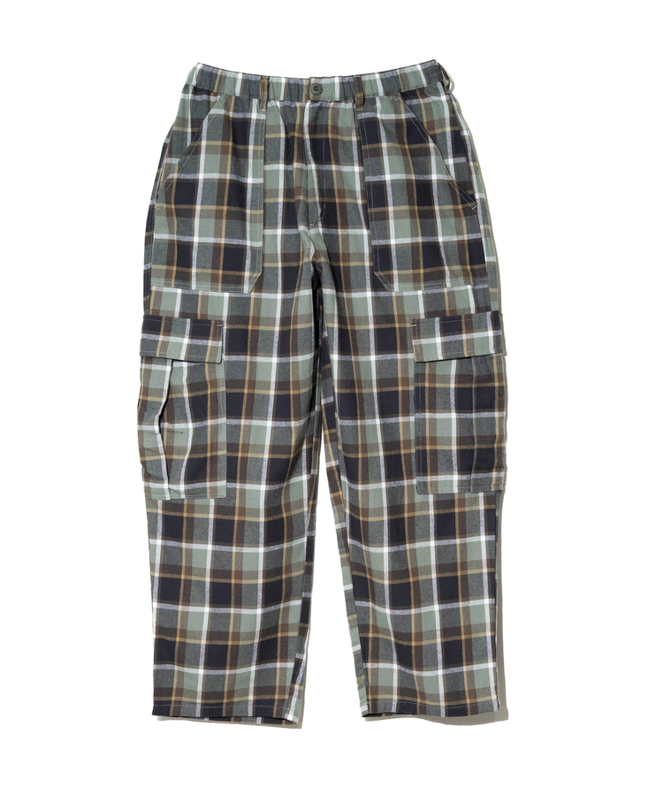 go slow caravan(ゴースローキャラバン) |Mountain Mania/マウンテンマニア Check Wide Cargo Pants (MENS)