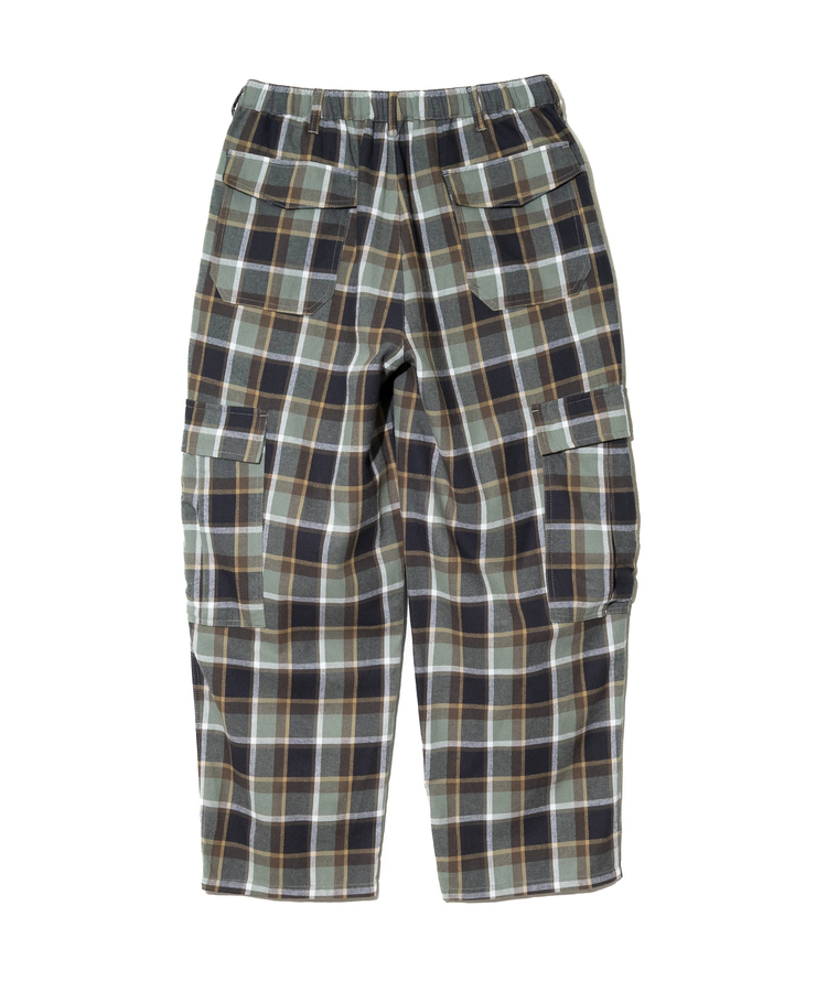 go slow caravan(ゴースローキャラバン) |Mountain Mania/マウンテンマニア Check Wide Cargo Pants (MENS)