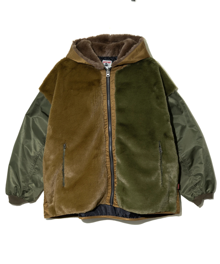 go slow caravan(ゴースローキャラバン) |BAYCANT/ベイカント ファーxナイロンツイル フードブルゾン (MENS)
