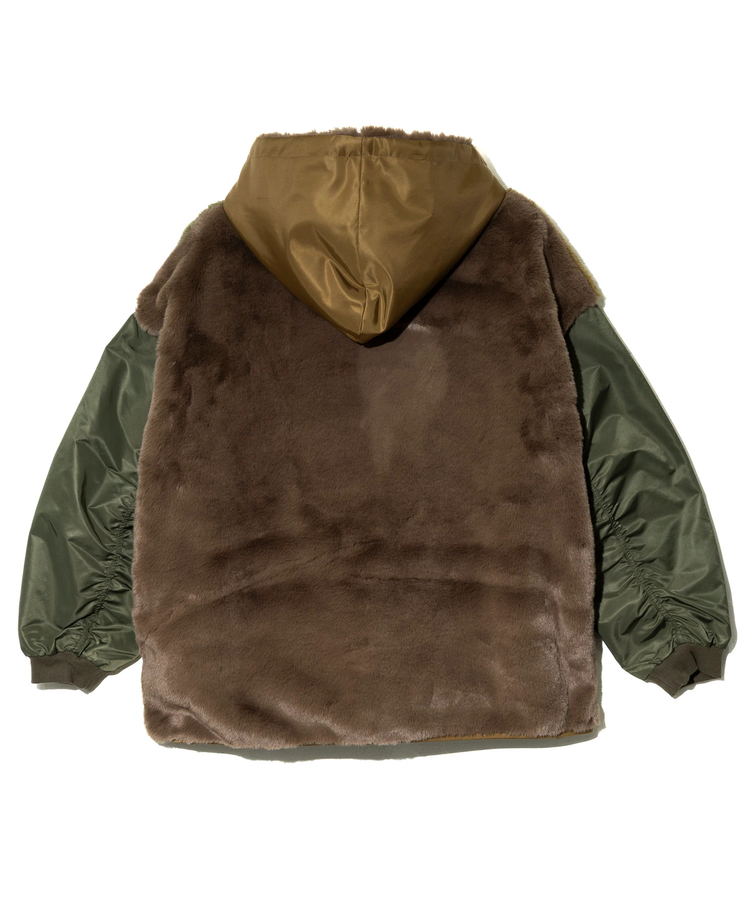 go slow caravan(ゴースローキャラバン) |BAYCANT/ベイカント ファーxナイロンツイル フードブルゾン (MENS)