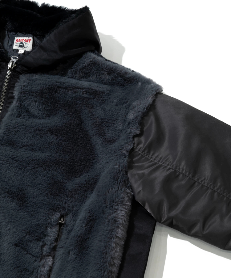 go slow caravan(ゴースローキャラバン) |BAYCANT/ベイカント ファーxナイロンツイル フードブルゾン (MENS)