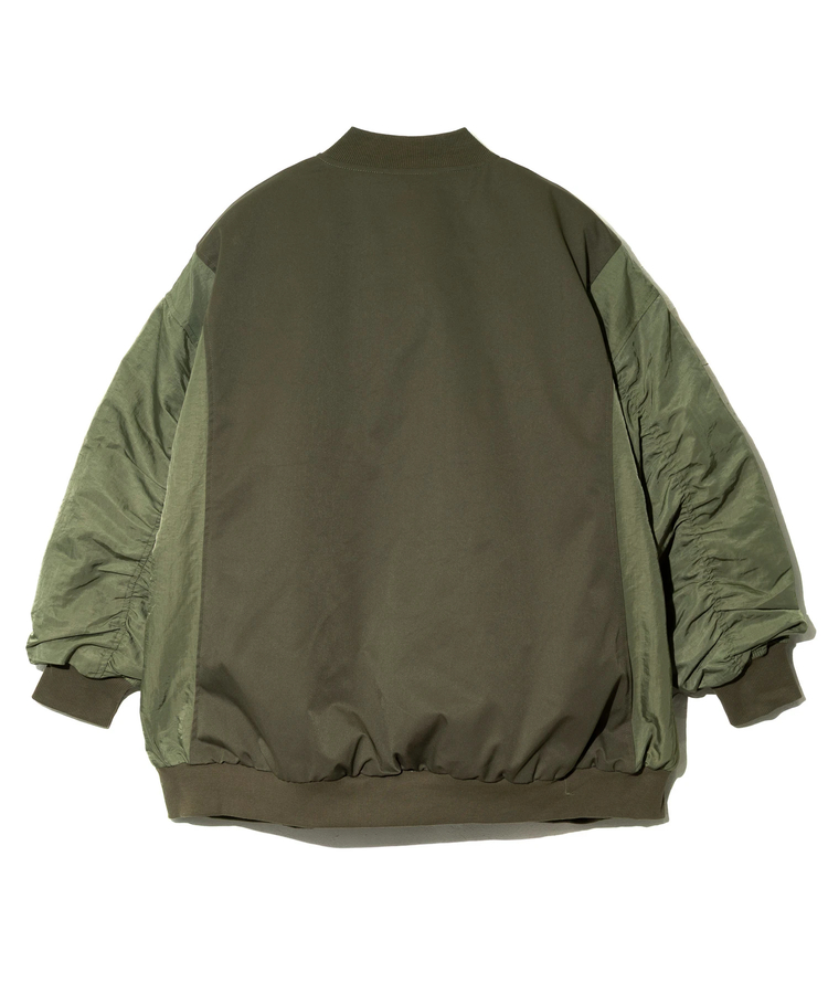 le colis/ルコリ ツイルxナイロンワッシャー切替リメイク風切替MA-1