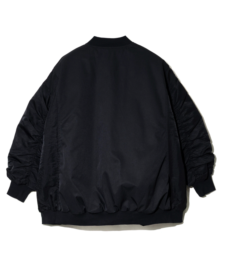 le colis/ルコリ ツイルxナイロンワッシャー切替リメイク風切替MA-1