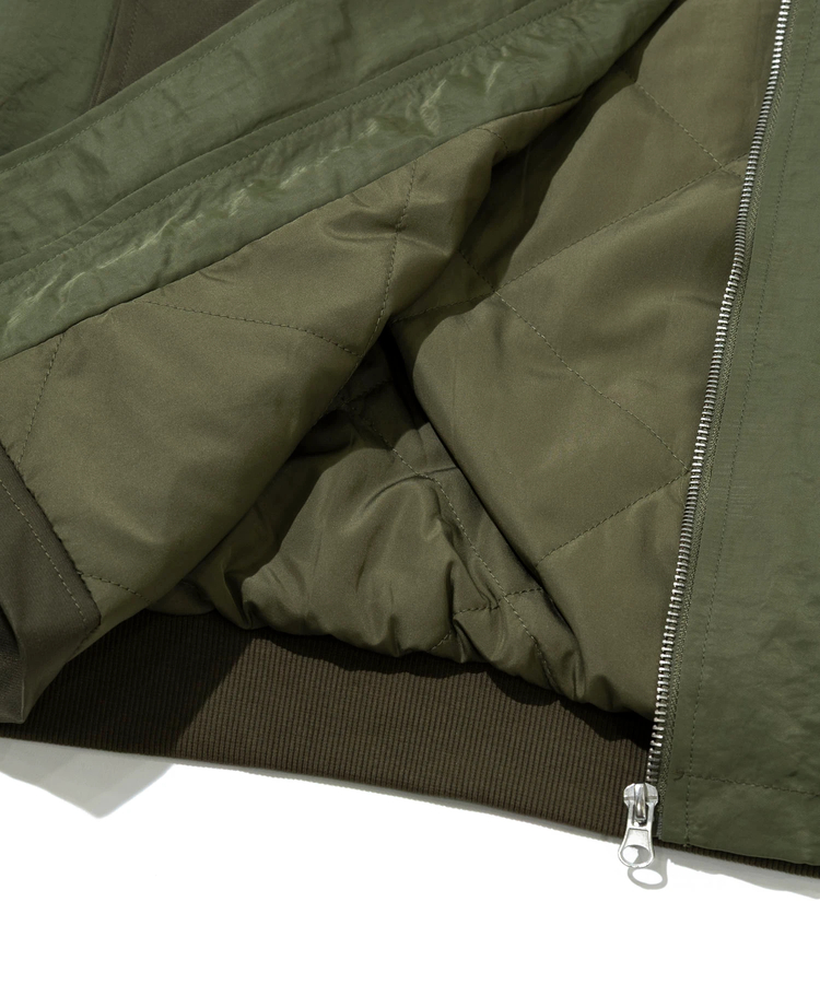 le colis/ルコリ ツイルxナイロンワッシャー切替リメイク風切替MA-1