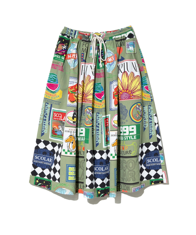 go slow caravan(ゴースローキャラバン) |ScoLar/スカラー 総柄綿ツイルSK (WOMENS)