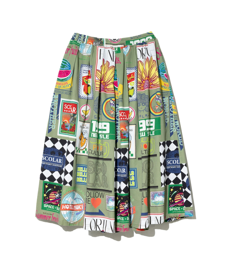 go slow caravan(ゴースローキャラバン) |ScoLar/スカラー 総柄綿ツイルSK (WOMENS)