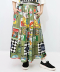 go slow caravan(ゴースローキャラバン) |ScoLar/スカラー 総柄綿ツイルSK (WOMENS)