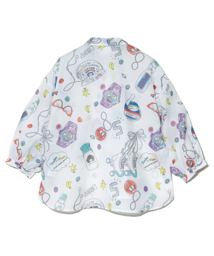 go slow caravan(ゴースローキャラバン) |ScoLar/スカラー レトロ総柄シャツ (WOMENS)