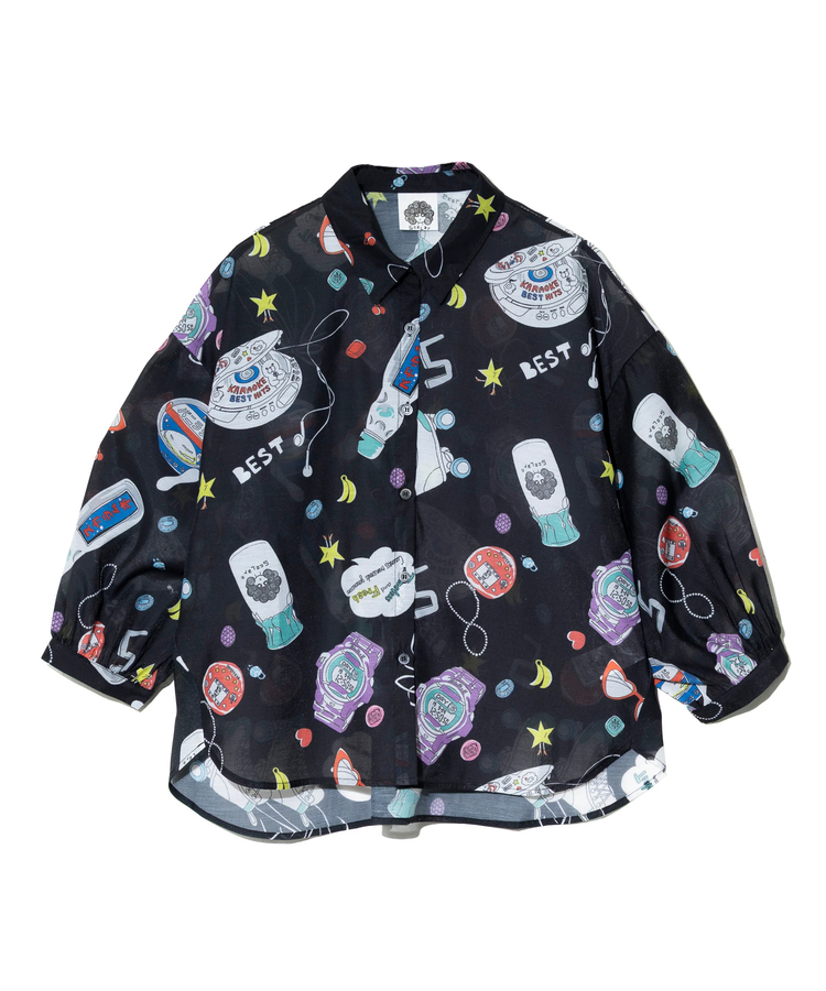 go slow caravan(ゴースローキャラバン) |ScoLar/スカラー レトロ総柄シャツ (WOMENS)