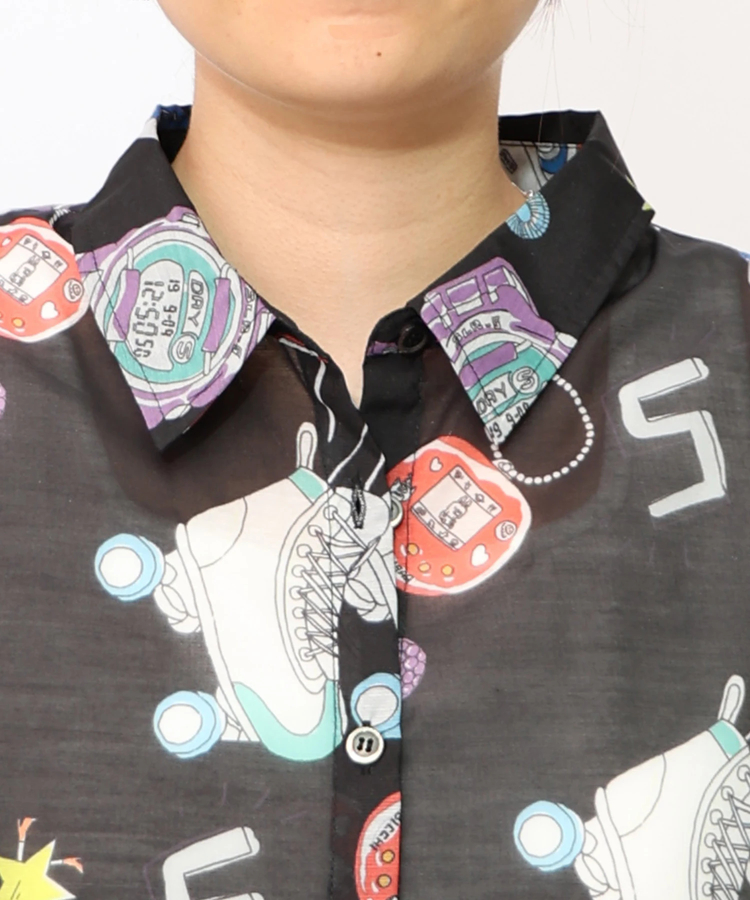 go slow caravan(ゴースローキャラバン) |ScoLar/スカラー レトロ総柄シャツ (WOMENS)